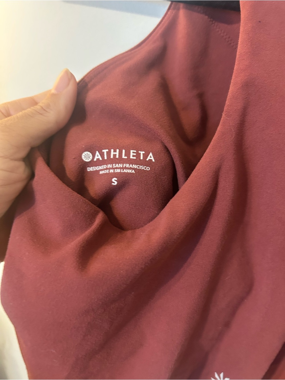 Athleta Maroon/Rust Performance Tank Top